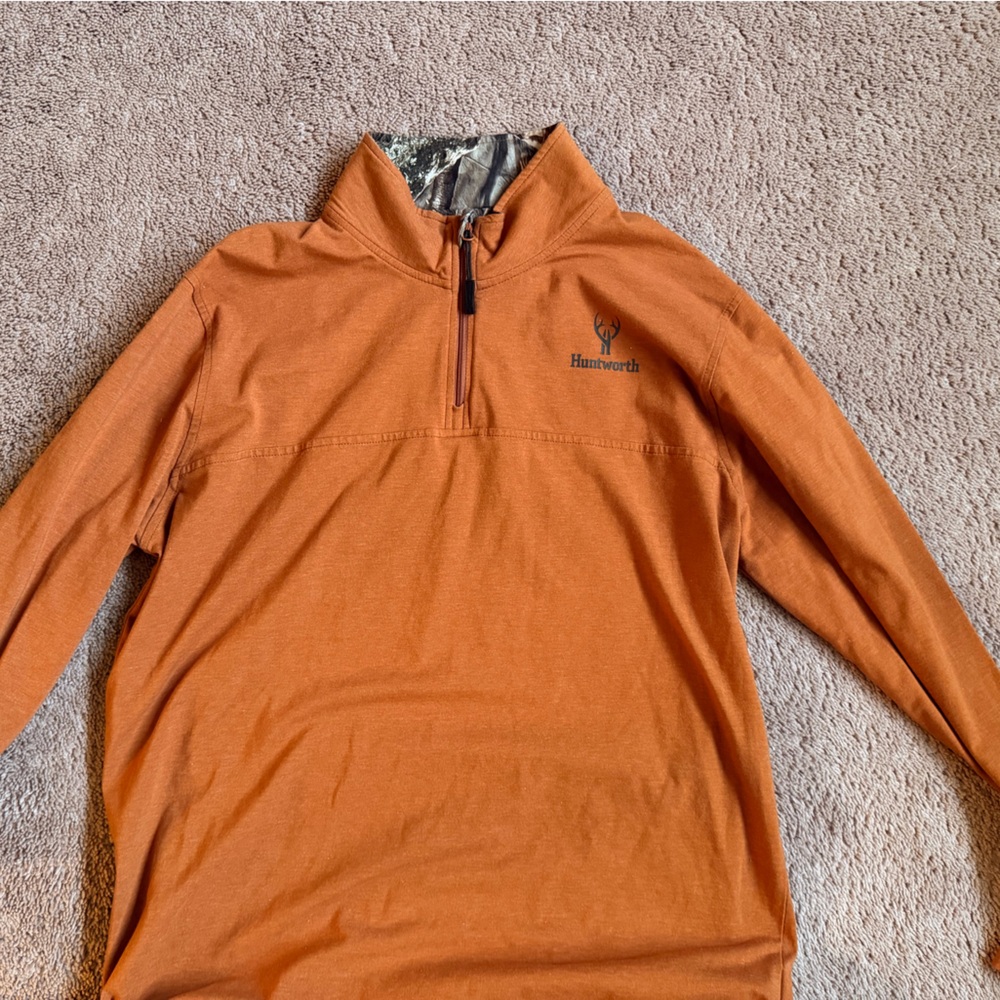 Men's Orange Quarter-Zip Jacket